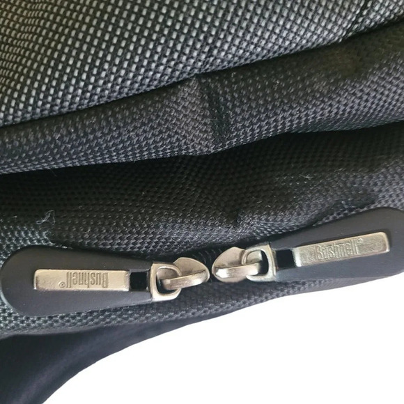 Bushnell Standard Backpack Padded Interior Multi Pockets Black Canvas White Logo